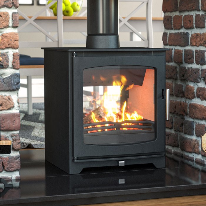 Henley Hazelwood Double Sided Wood Burning Stove | Stoves Are Us