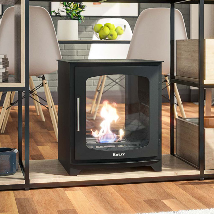 Henley Hazelwood Double Sided Bio Ethanol Stove | Stoves Are Us
