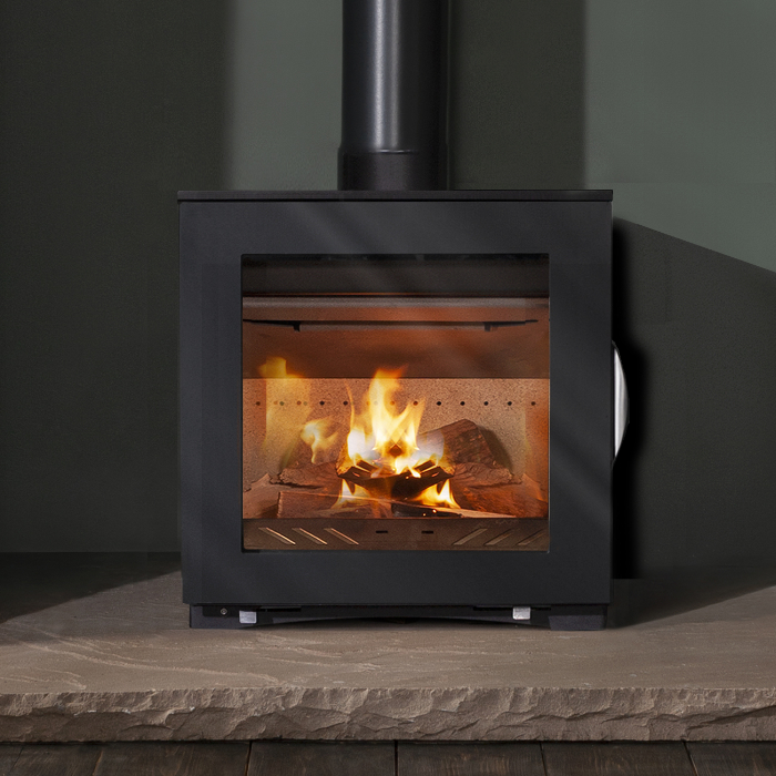 Arada M Series 5 Widescreen Wood Burning Stove, Glass Door | Stoves Are Us