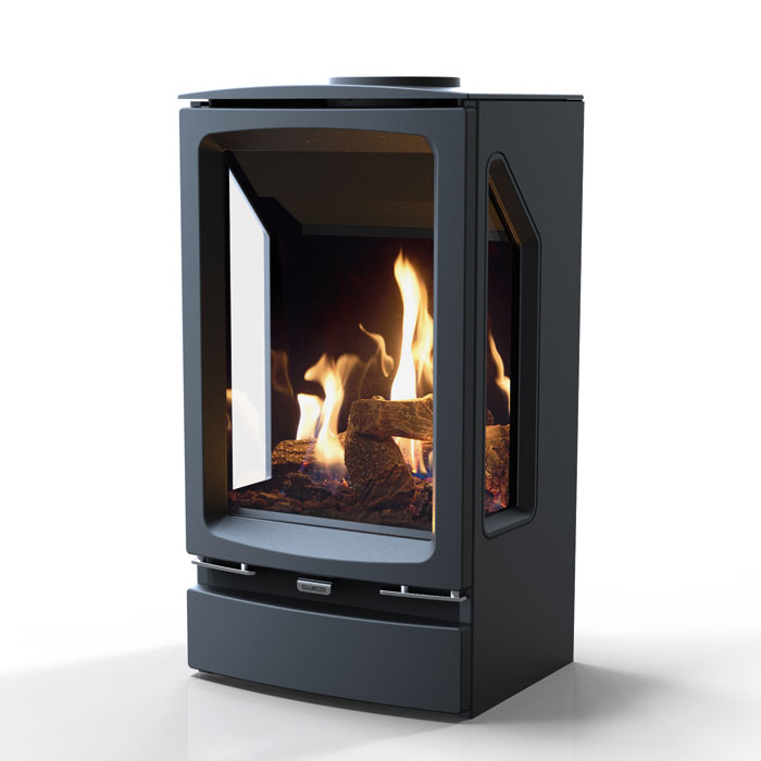 Gazco Vogue Midi T 3 Sided Balanced Flue Gas Stove
