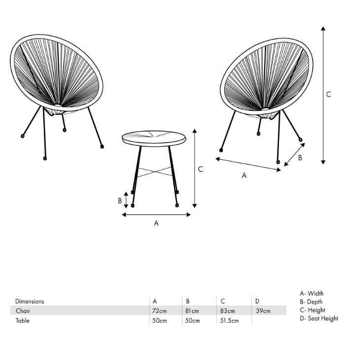 Rio discount bistro set