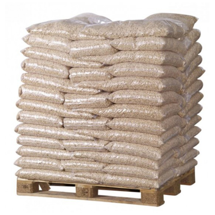 Pallet of 15kg Bags of Wood Pellets | Stoves Are Us