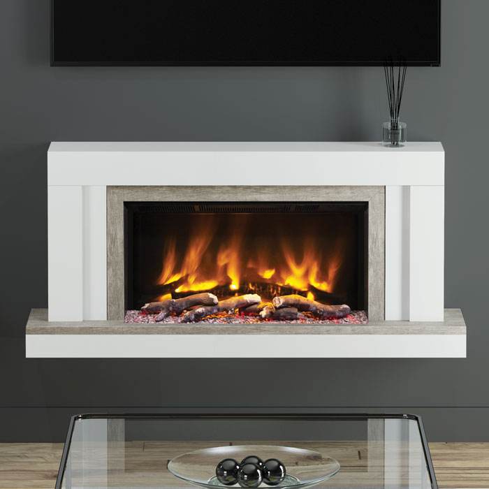 White oak electric fireplace sale