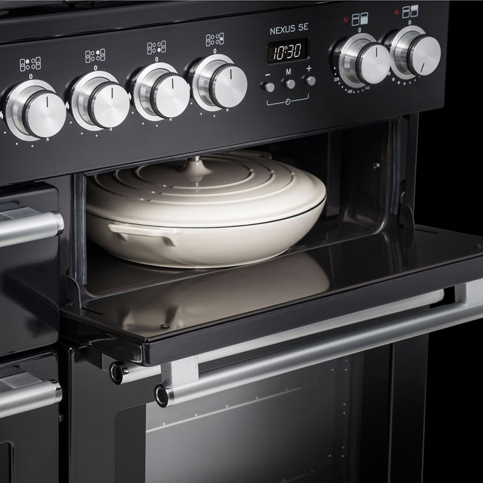 Rangemaster Nexus SE 110 Dual Fuel Range Cooker Charcoal Black