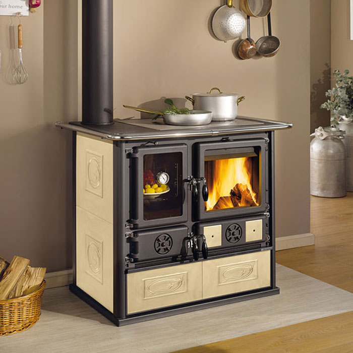La Nordica Rosa Sinistra Reverse Woodburning Cooker | Stoves Are Us