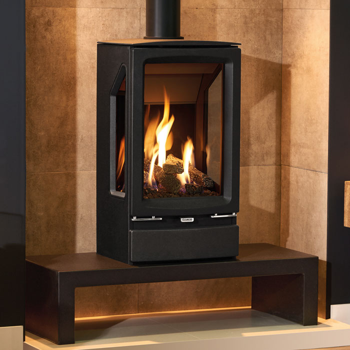 Gazco Vogue Midi T 3 Sided Conventional Flue Gas Stove