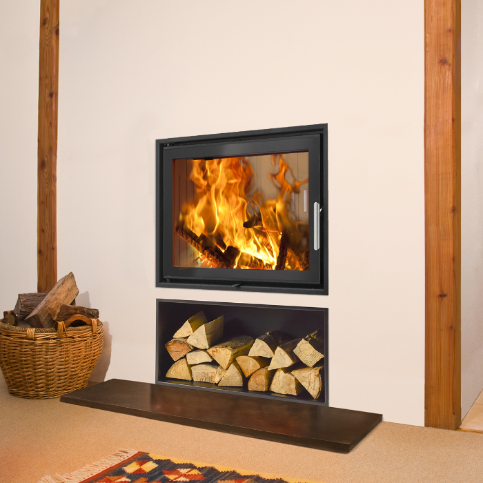 Woodfire EX17 Panorama Double Sided Inset Boiler Stove | Stoves Are Us