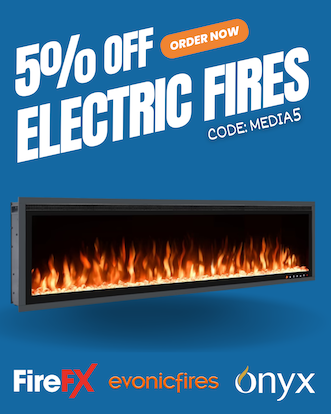 5% Off Selected Electric Fires use code: MEDIA5