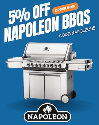 5% Off Napoleon BBQs use code: NAPOLEON5