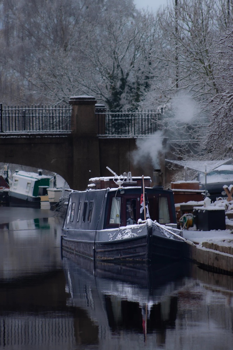 Wood burners on canal barges by StovesAreUs