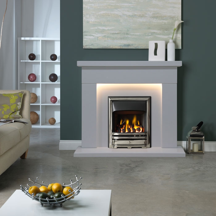 Gallery Durrington 48" Arctic White Fireplace