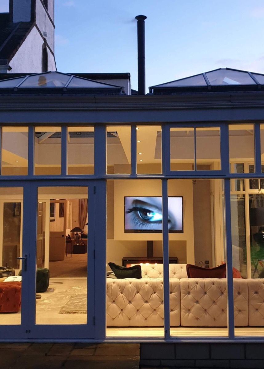 Stove in a conservatory